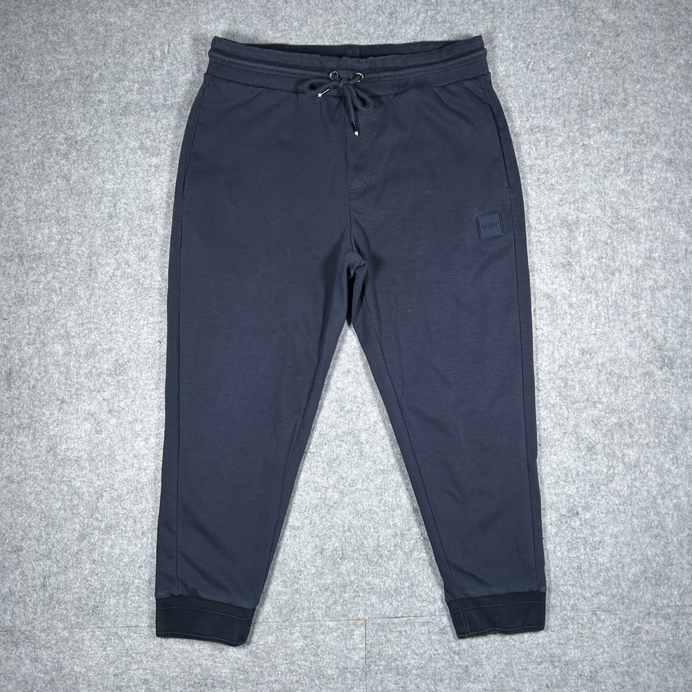 BOSS hugo‎ boss Joggers Mens XL Blue Cotton Blend Slim Fit Sweatpants Lounge